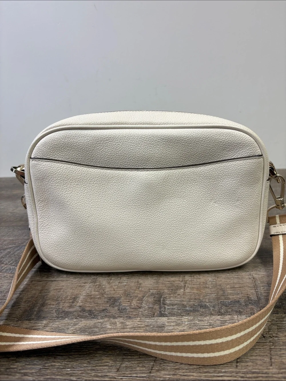 Kate Spade New York Rosie Pebbled Leather Flap Camera Bag Cream